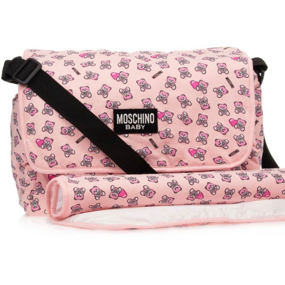 NWT Moschino Teddy Print Diaper Bag